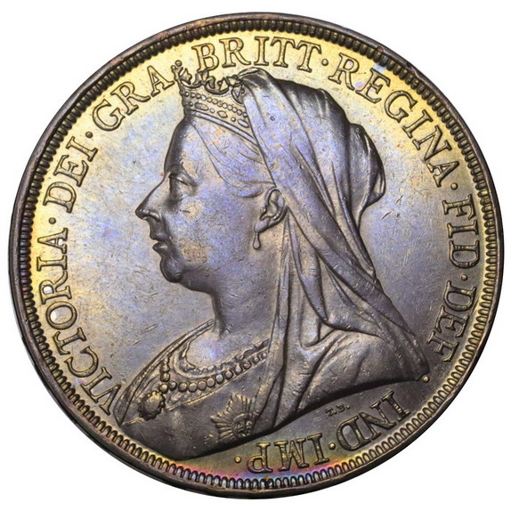 イギリス 1894年 クラウン銀貨 ヴィクトリアビクトリア ヴェール